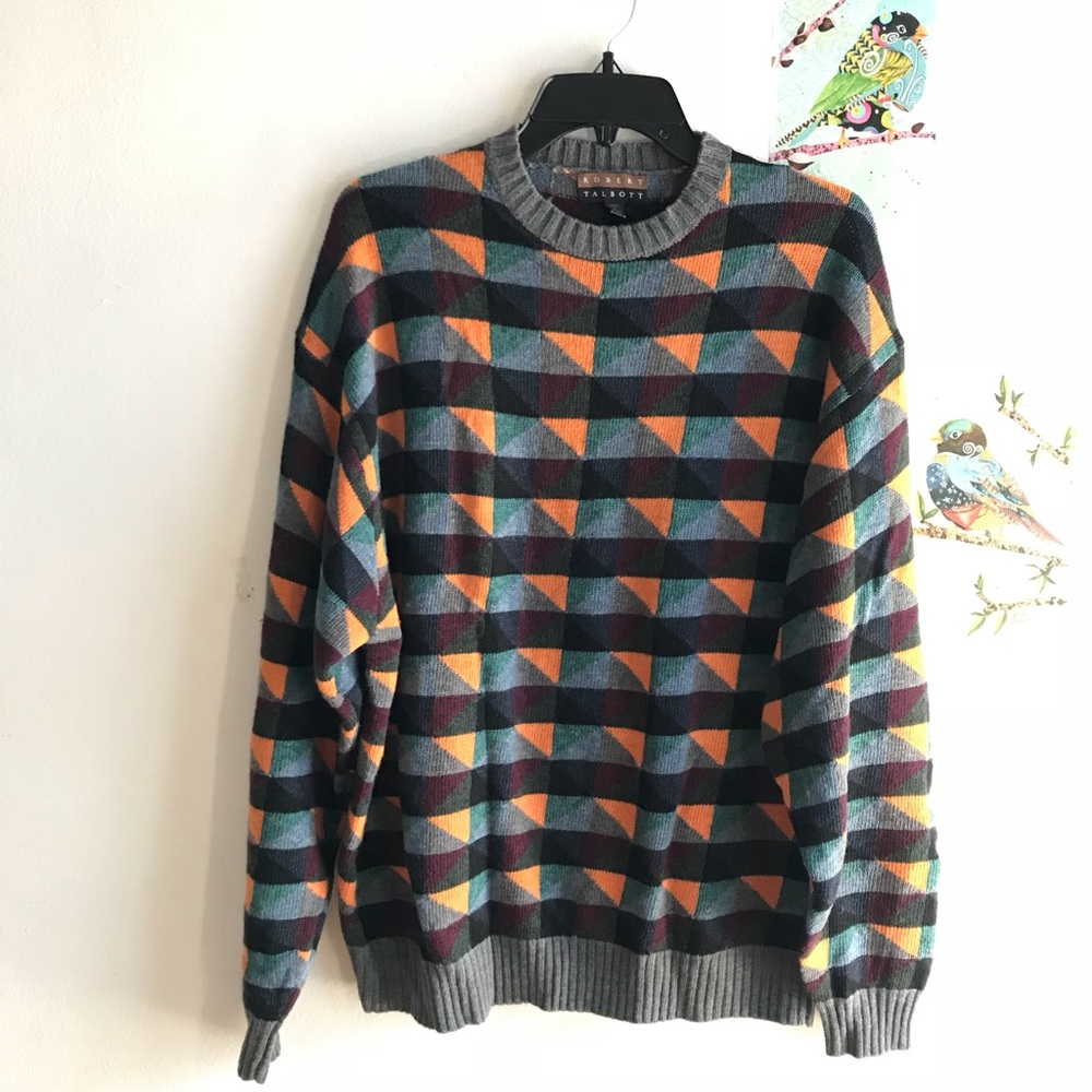 Robert Talbott Merino Wool Multicolor Crewneck